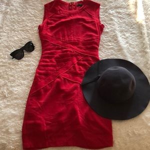 BCBG maxazria red body con dress
